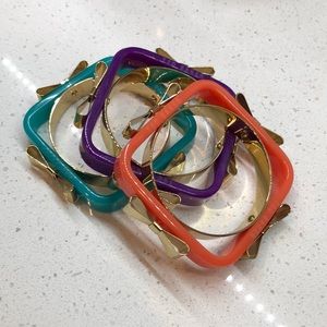 3 Ted Baker Bow Bangle Bracelets